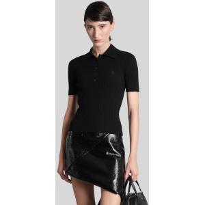 Polo  in viscosa Nera