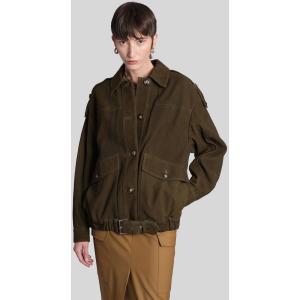 Giacca in Pelle Barrie in Pelle Verde