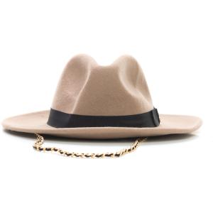 Liu Jo Cappello modello Borsalino Beige Lana Donna