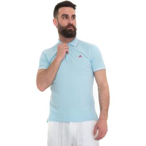 Peuterey Polo manica corta MEDINILLASTR04 Celeste Cotone Uomo