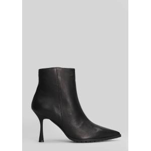 tronchetti tacco alto  in Pelle Nera