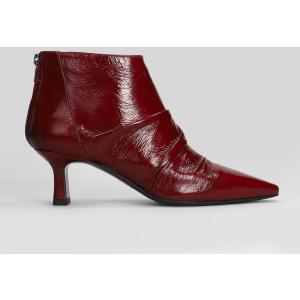 tronchetti tacco alto  in Pelle Bordeaux