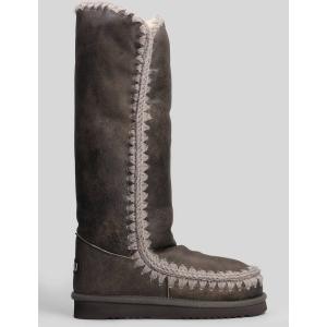 Stivali tacco basso Eskimo 40 in Pelle Marrone