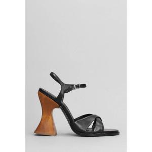 Sandali Hilda Curve in Pelle Nera