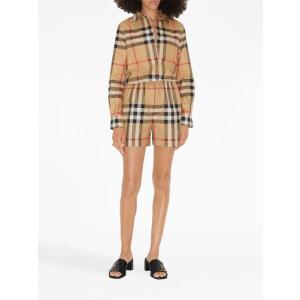 Pantaloncini Con Motivo A Quadri Burberry Nude e Neutro Taglia 2 Burberry  Taglia 2