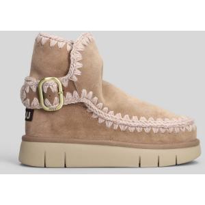 Tronchetto zeppa interna Eskimo bounce in Camoscio Marrone