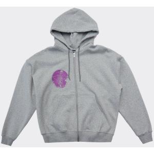 Iuter Felpa Con Cappuccio Time Flies Zip Grigia