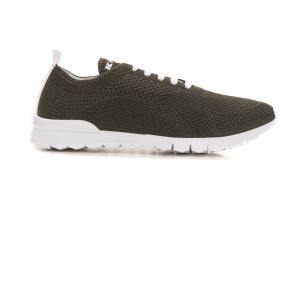 Kiton Sneakers con lacci Verde Cotone Uomo