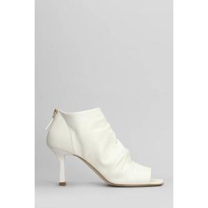 tronchetti tacco alto  in Pelle Bianca