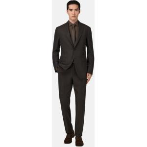 Boggi, Abito Micro Fantasia In Pura Lana, Uomo, Marrone, Taglia: 46