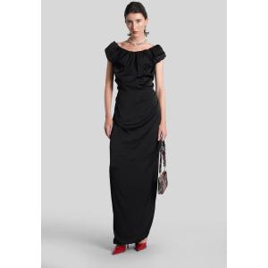 Abito lungo Long ginnie in viscosa Nera