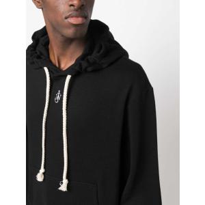 Felpa Con Cappuccio Ricamato J.w. Anderson Nero Taglia M J.w. Anderson  Taglia M