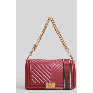 Borsa a spalla Flat M in Gomma Rossa