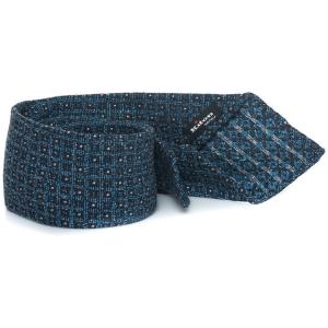 Kiton Cravatta Azzurro/blu Seta Uomo