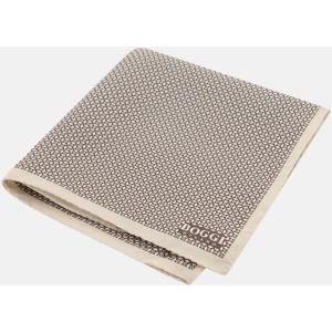 Boggi, Pochette Motivo Geometrico In Seta, Uomo, Crema