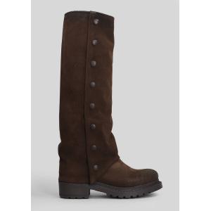 Stivali tacco basso  in Camoscio Testa di Moro