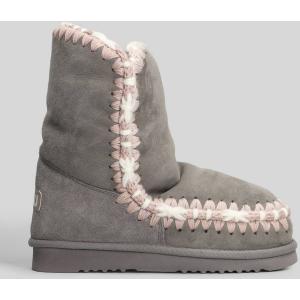 tronchetti tacco basso Eskimo 24 in Camoscio Grigio