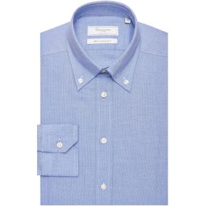 Camicia permanent celeste fitted agrigento agrigento button down