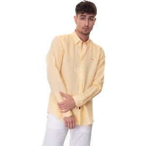 Harmont & Blaine Camicia casual Giallo Lino Uomo