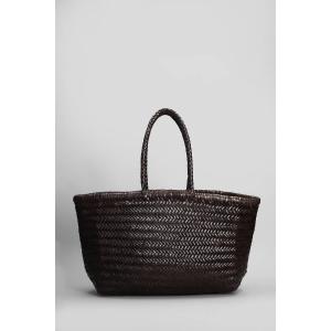 Tote Bamboo Triple Jump in Pelle Marrone