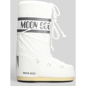 Stivali tacco basso Mb icon nylon in Nylon Bianco