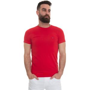 Tommy Hilfiger T-shirt girocollo Rosso Cotone Uomo