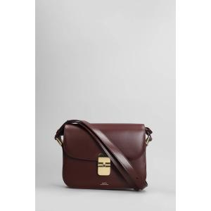 Borsa a spalla Grace small in Pelle Bordeaux