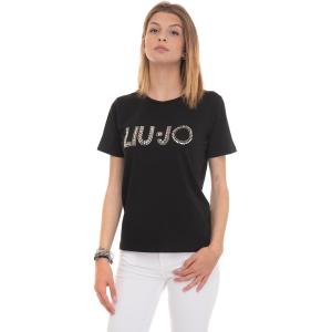 Liu Jo T-shirt girocollo Nero Cotone Donna