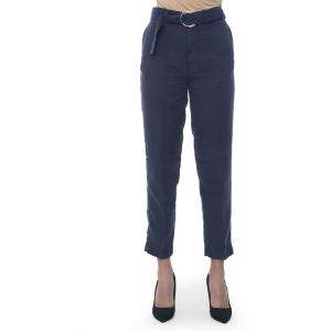 Guess Pantalone vita alta Blu Lyocell Donna