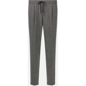 Boggi, Pantaloni City In Flanella, Uomo, Carbone, Taglia: 44