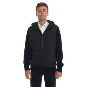 Gran Sasso Giubbino con cappuccio Blu Lana Uomo