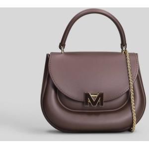 Borsa a spalla Flat Jelly in Gomma Marrone