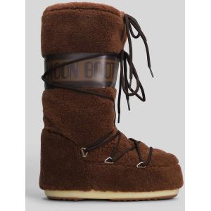 Stivali tacco basso Mb icon fleece in Acrilico Marrone