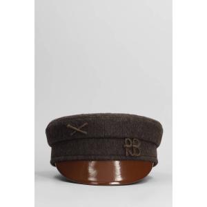 Cappello Monogram-Embellished in Lana Marrone