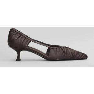 Decollete  in Pelle Marrone