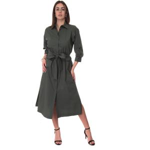 Seventy Abito in cotone chemisier Verdone Cotone Donna