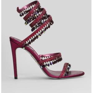 Sandali Chandelier in Raso Viola