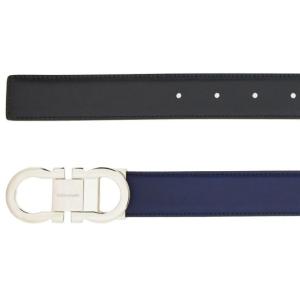 Cintura In Pelle Gacini Ferragamo Blu Taglia 95 Ferragamo  Taglia 95
