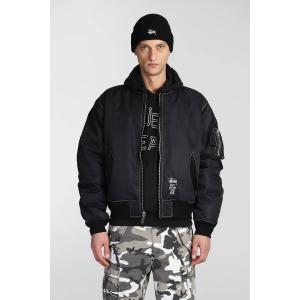 Giacca Bomber  in Poliammide Nera