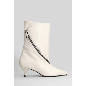 tronchetti tacco alto  in Pelle Beige