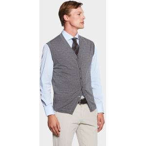 Gilet con bottoni in lana Merino