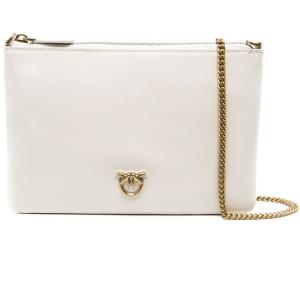 Borsa a tracolla con placca logo