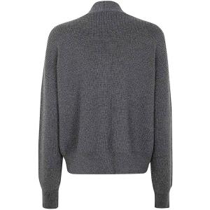 Cardigan A Maniche Lunghe In Lurex Fabiana Filippi Grigio Taglia 40 Fabiana Filippi Taglia 40