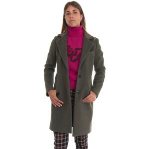Liu Jo Cappotto 2 bottoni Verde militare Poliestere Donna