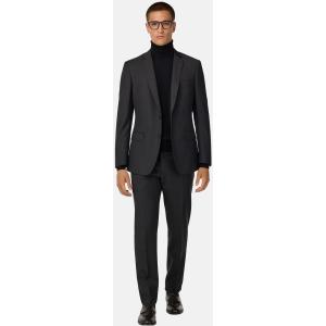 Boggi, Abito Micro Fantasia In Lana Natural Stretch, Uomo, Marrone scuro, Taglia: 44