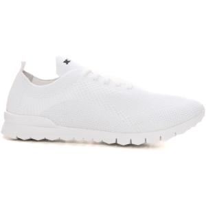 Kiton Sneakers con lacci Bianco Cotone Uomo