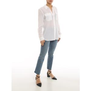 Camicia In Seta Con Tasche Applicate Equipment Bianco Taglia XL Equipment  Taglia XL