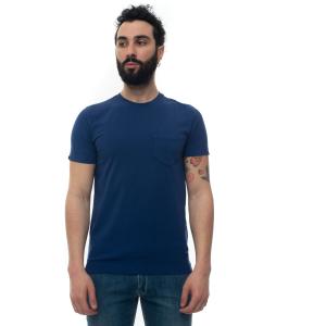 Luigi Borrelli T-shirt girocollo Blu medio Cotone Uomo