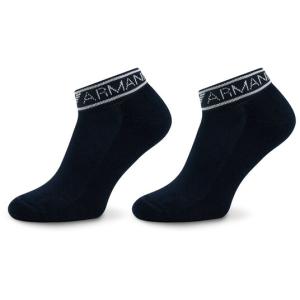 33-Set di 2 paia di calzini corti da uomo 292304 3R227 00135 Blu scuro