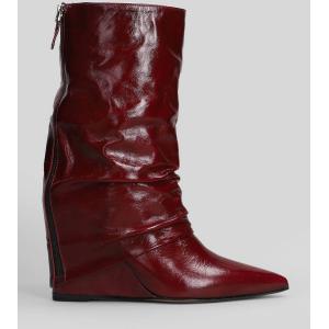 Stivali tacco alto  in Pelle Bordeaux